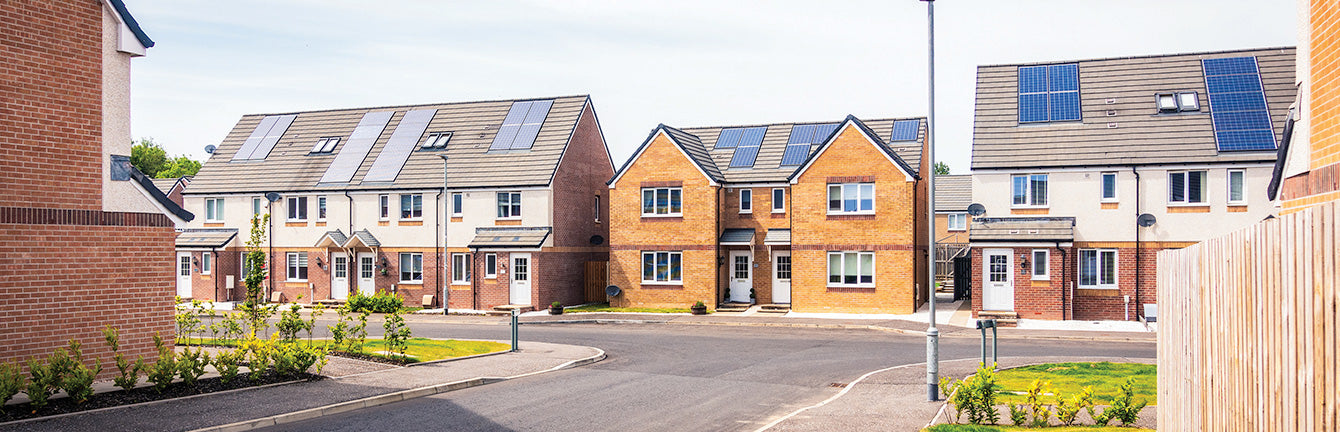 Row of modern houses