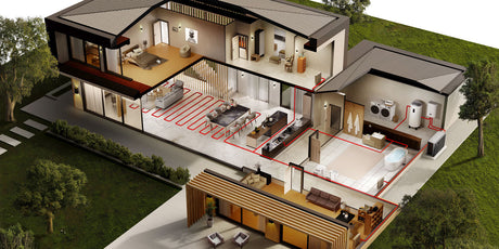 House cut-away: Future Homes Standard